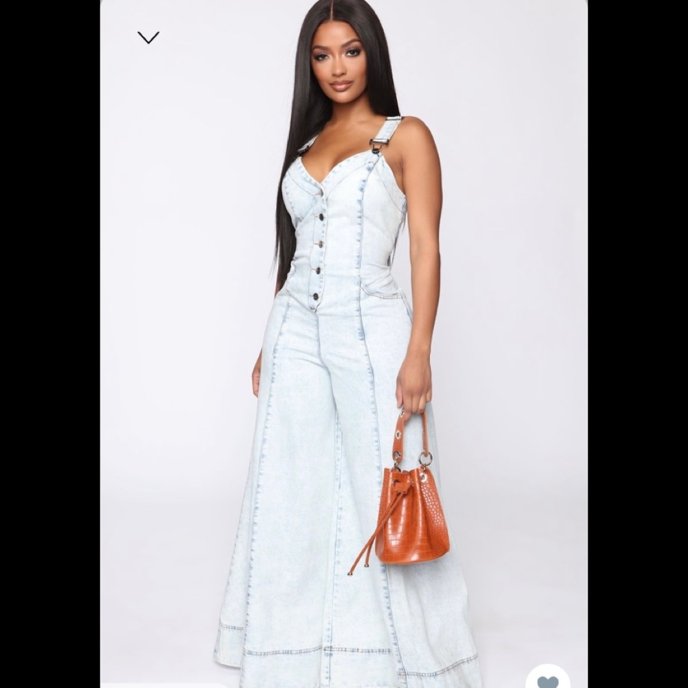 Fashion Nova My Go To Denim Jumpsuit